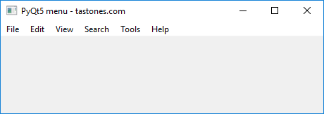 PyQt5 主菜单